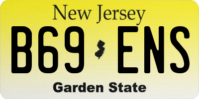 NJ license plate B69ENS