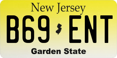 NJ license plate B69ENT