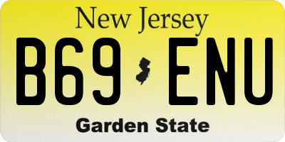 NJ license plate B69ENU