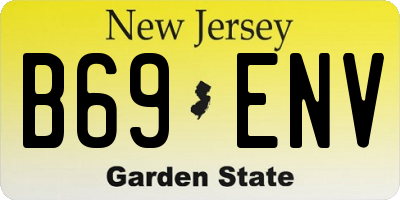 NJ license plate B69ENV
