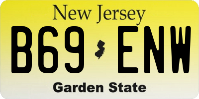 NJ license plate B69ENW