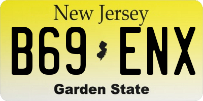 NJ license plate B69ENX