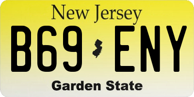 NJ license plate B69ENY
