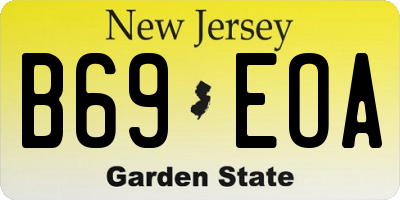 NJ license plate B69EOA