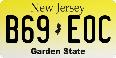 NJ license plate B69EOC