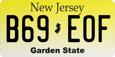 NJ license plate B69EOF