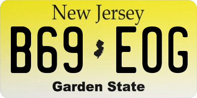 NJ license plate B69EOG