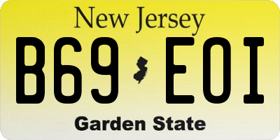 NJ license plate B69EOI
