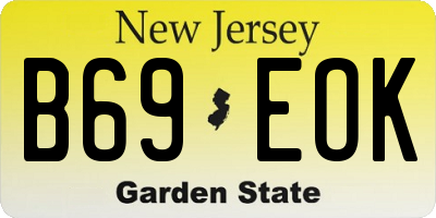 NJ license plate B69EOK