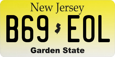 NJ license plate B69EOL