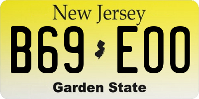 NJ license plate B69EOO
