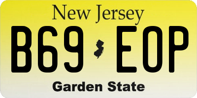 NJ license plate B69EOP