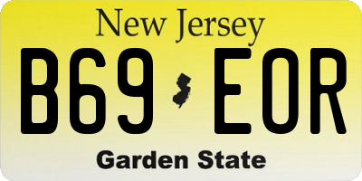 NJ license plate B69EOR
