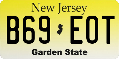 NJ license plate B69EOT