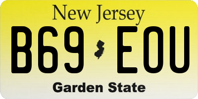 NJ license plate B69EOU