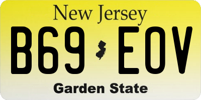 NJ license plate B69EOV
