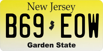 NJ license plate B69EOW