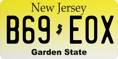 NJ license plate B69EOX