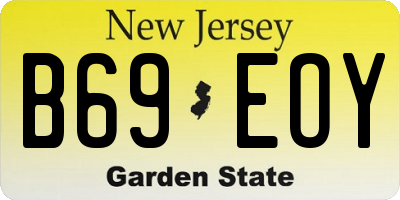 NJ license plate B69EOY