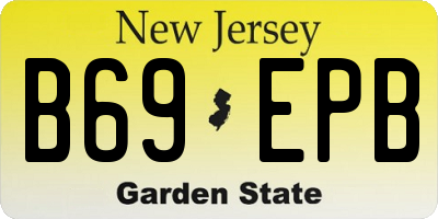 NJ license plate B69EPB