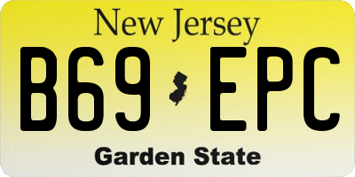 NJ license plate B69EPC