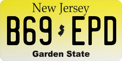 NJ license plate B69EPD