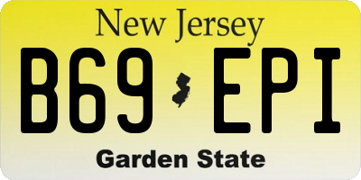NJ license plate B69EPI
