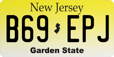 NJ license plate B69EPJ