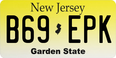 NJ license plate B69EPK