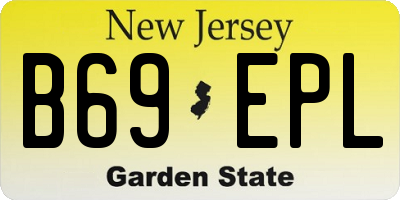 NJ license plate B69EPL