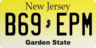 NJ license plate B69EPM