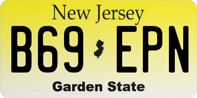 NJ license plate B69EPN