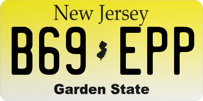 NJ license plate B69EPP