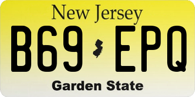 NJ license plate B69EPQ