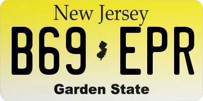 NJ license plate B69EPR