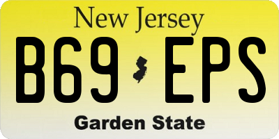 NJ license plate B69EPS
