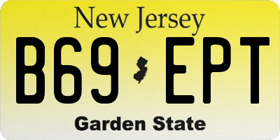 NJ license plate B69EPT