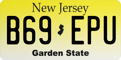 NJ license plate B69EPU