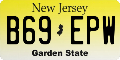 NJ license plate B69EPW