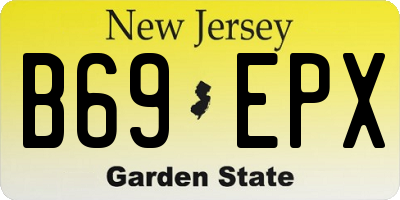 NJ license plate B69EPX