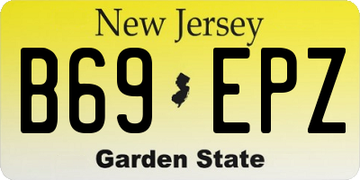 NJ license plate B69EPZ