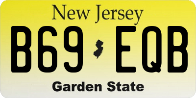 NJ license plate B69EQB