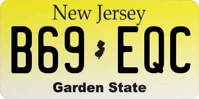 NJ license plate B69EQC