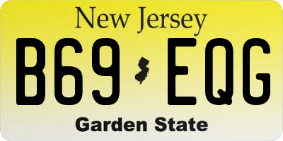 NJ license plate B69EQG
