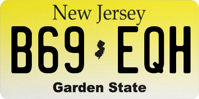 NJ license plate B69EQH