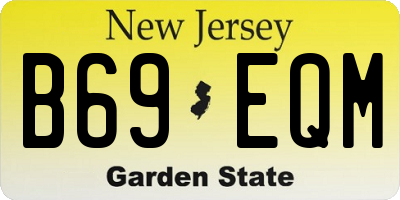 NJ license plate B69EQM