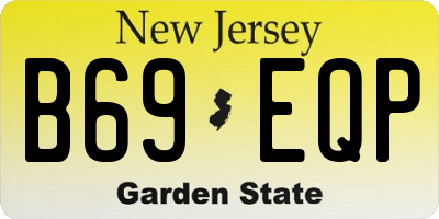 NJ license plate B69EQP