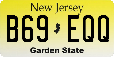NJ license plate B69EQQ