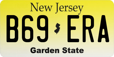 NJ license plate B69ERA