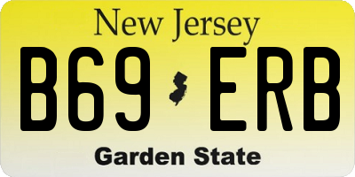 NJ license plate B69ERB